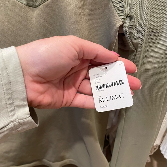 NWT Free People Sage Green Top - Picture 5 of 6